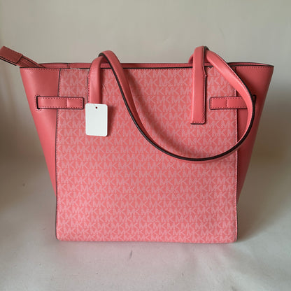 Carmen Large Leather Satchel - Grapefruit