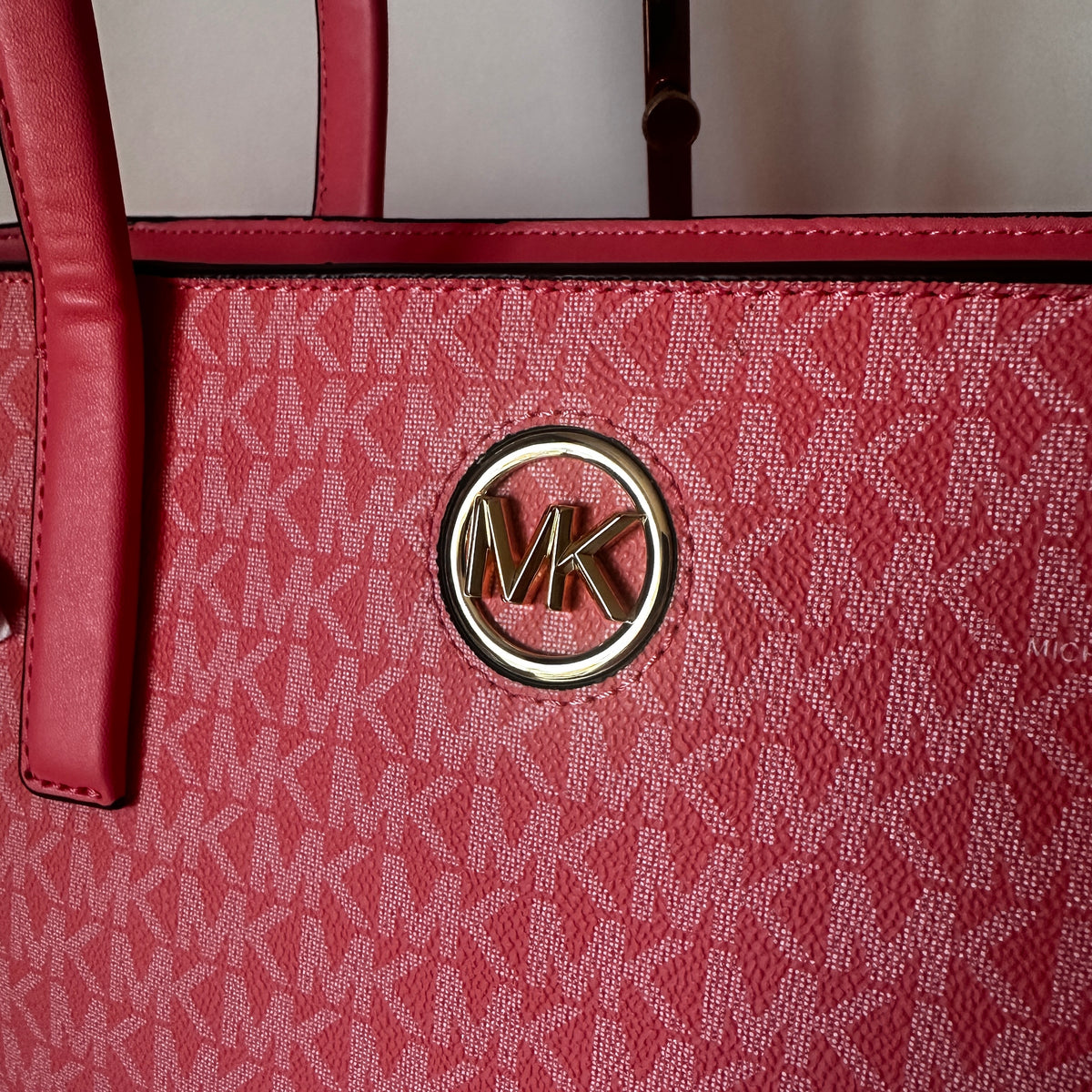 Carmen Large Leather Satchel - Grapefruit