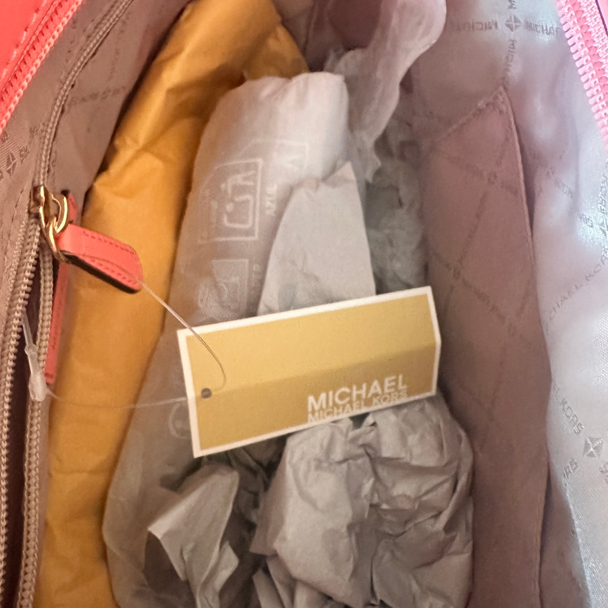 Carmen Large Leather Satchel - Grapefruit