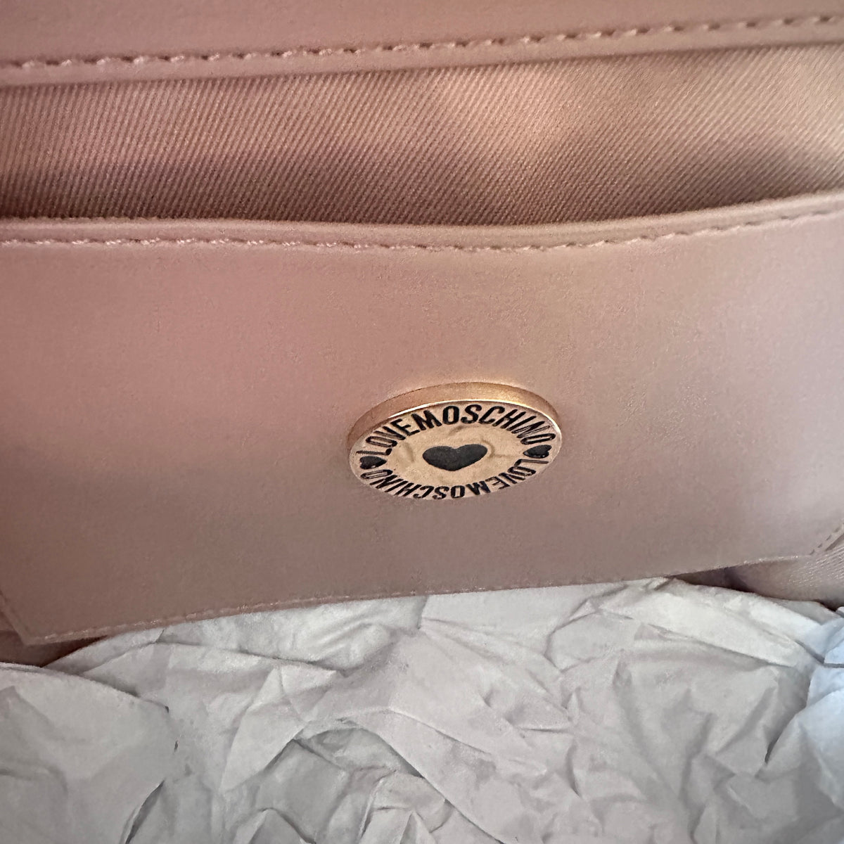 Love Moschino Gold Chain-Detail Backpack - Pink