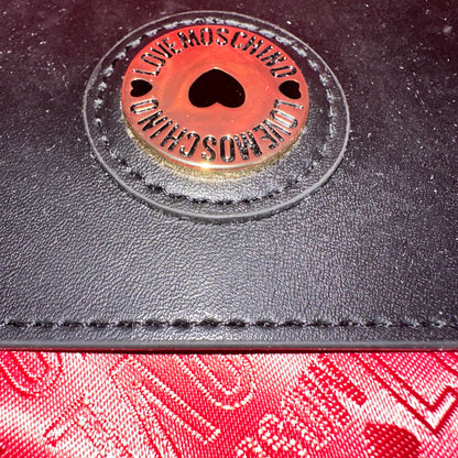 Love Moschino Croc-Effect Camera Bag - Black
