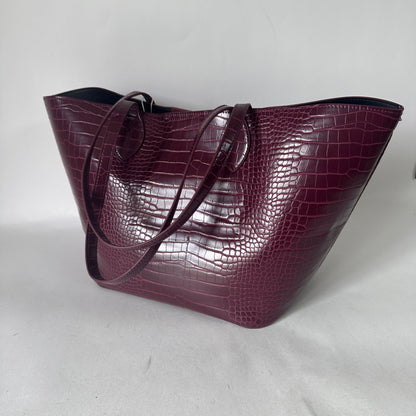 Cavalli Class - Croco-Embossed Shopper Bag - Rosewood