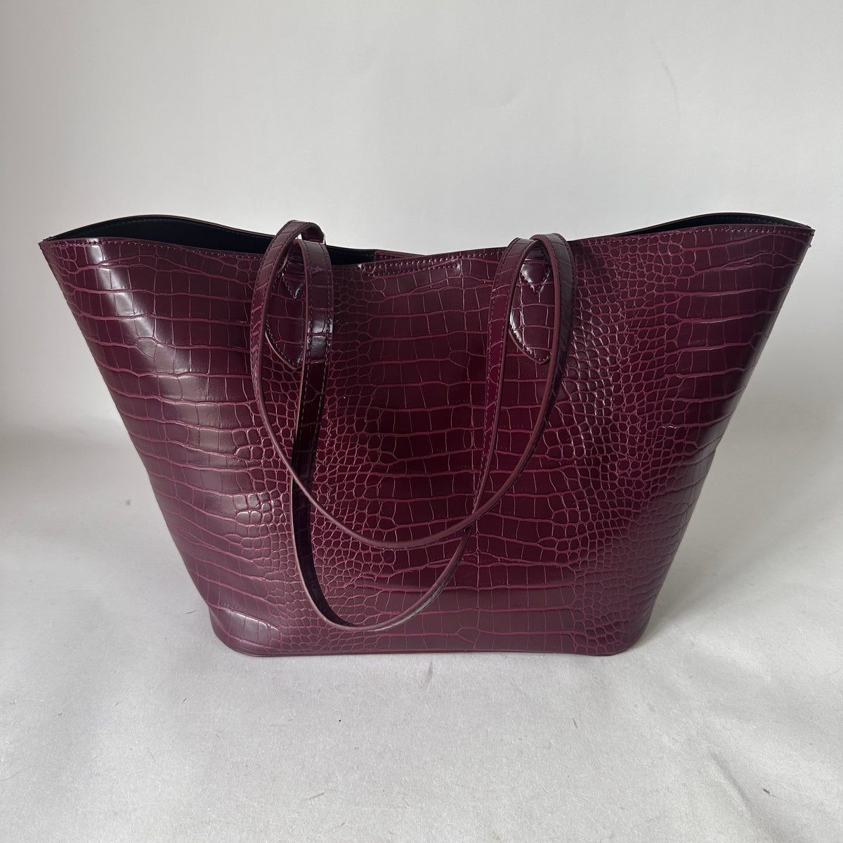 Cavalli Class - Croco-Embossed Shopper Bag - Rosewood