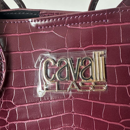 Cavalli Class - Croco-Embossed Shopper Bag - Rosewood