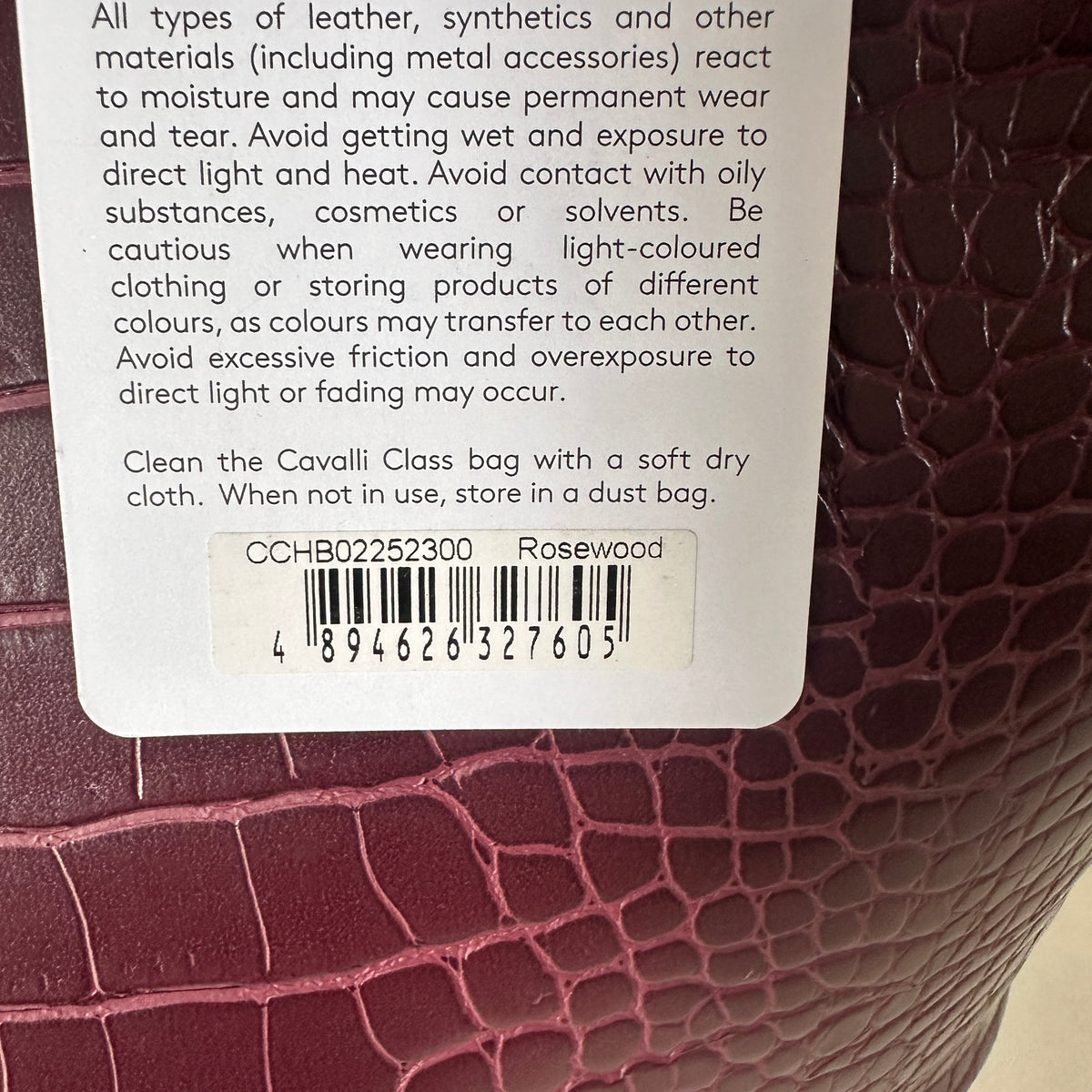 Cavalli Class - Croco-Embossed Shopper Bag - Rosewood