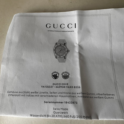 Gucci Dive Watch - White