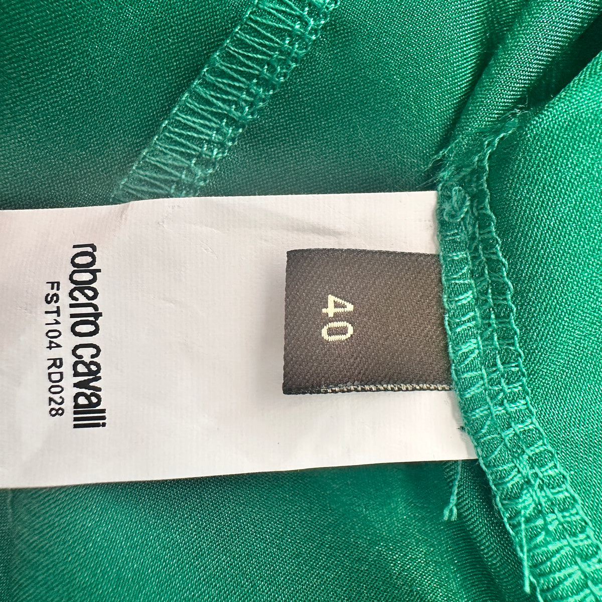 Sleeveless Bow-Detail Satin Dress - Emerald - IT 40