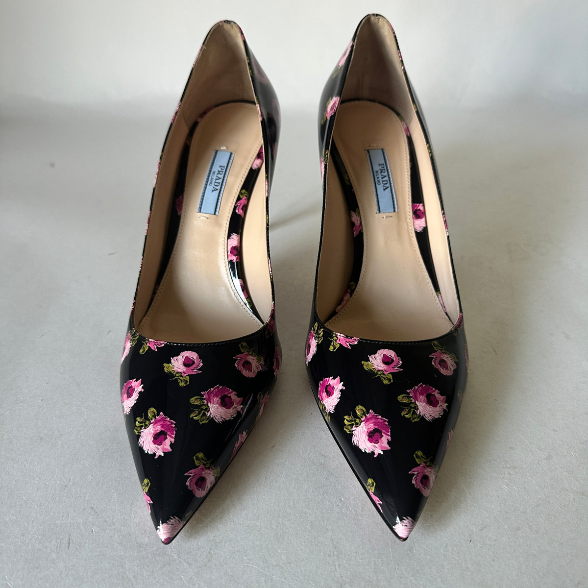 Rose Nero Pumps - Black Floral - EU 40
