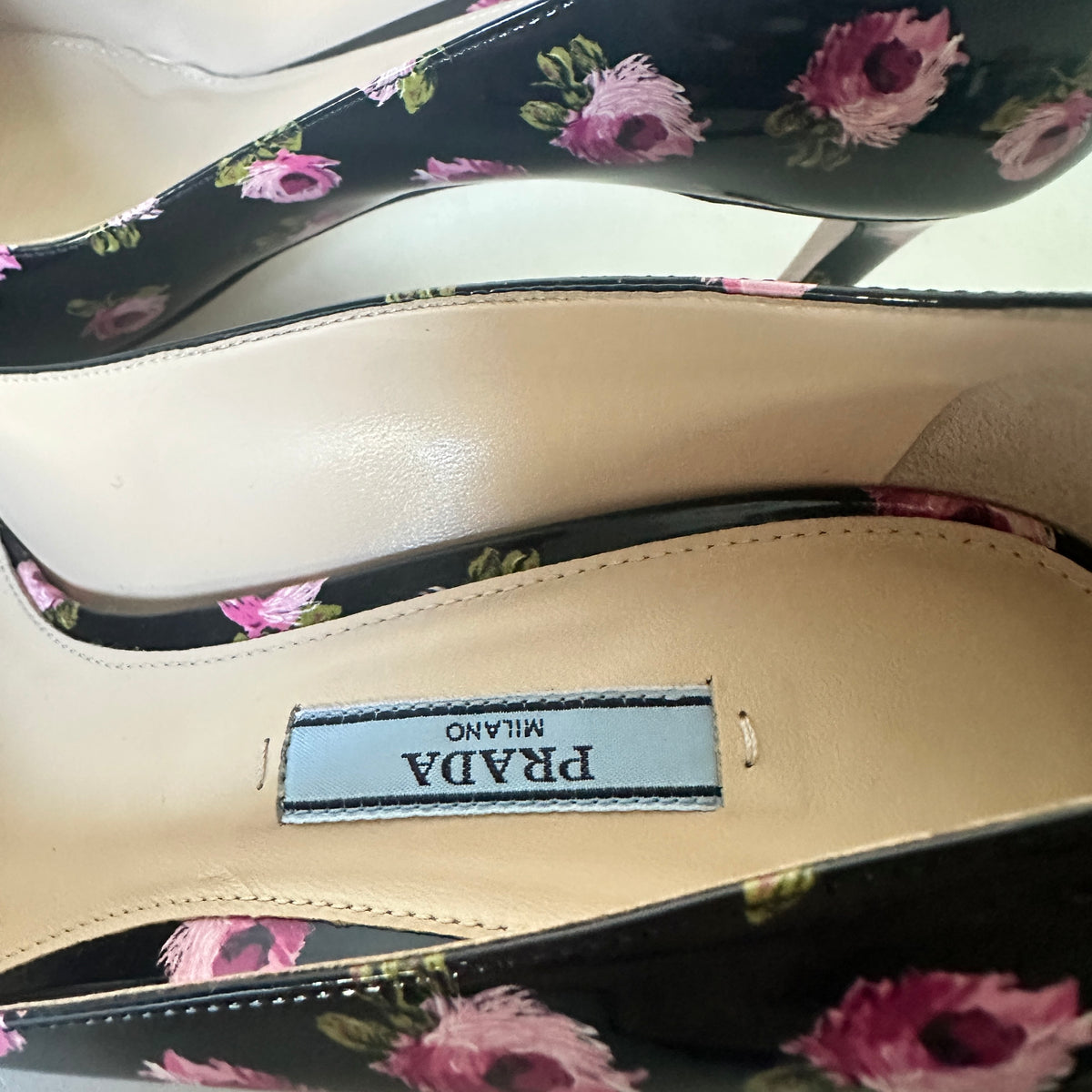 Rose Nero Pumps - Black Floral - EU 40