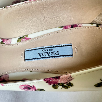 Rose Bianco Pumps - White Floral - EU 40