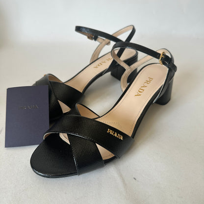 Ankle-Strap Sandals - Black - EU 39.5