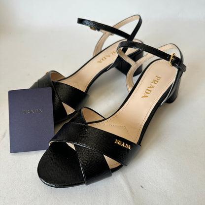 Ankle-Strap Sandals - Black - EU 39.5