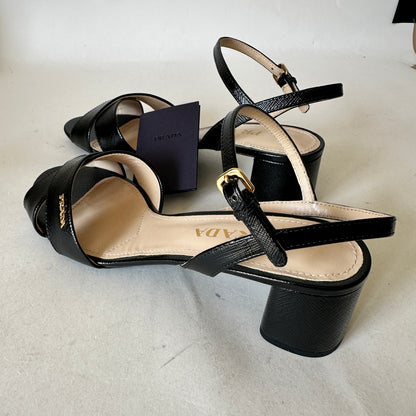 Ankle-Strap Sandals - Black - EU 39.5