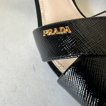Ankle-Strap Sandals - Black - EU 39.5