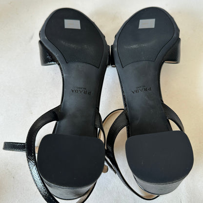Ankle-Strap Sandals - Black - EU 39.5