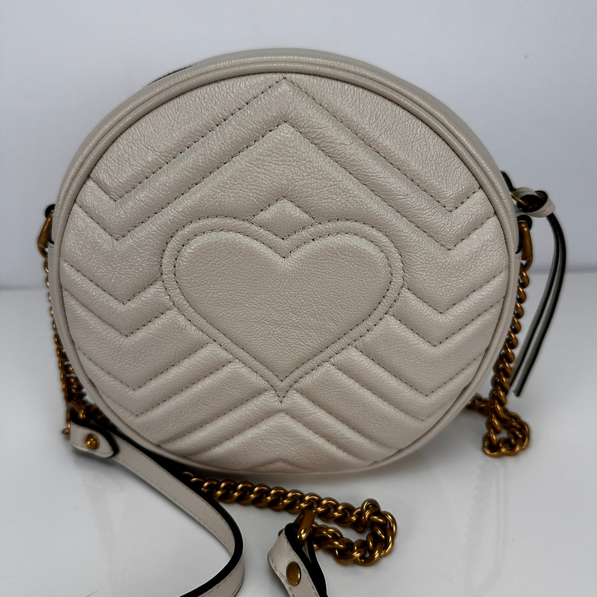 GG Marmont Round Crossbody Bag - Cream