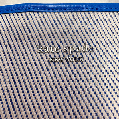Bleecker Large Canvas Tote blue white