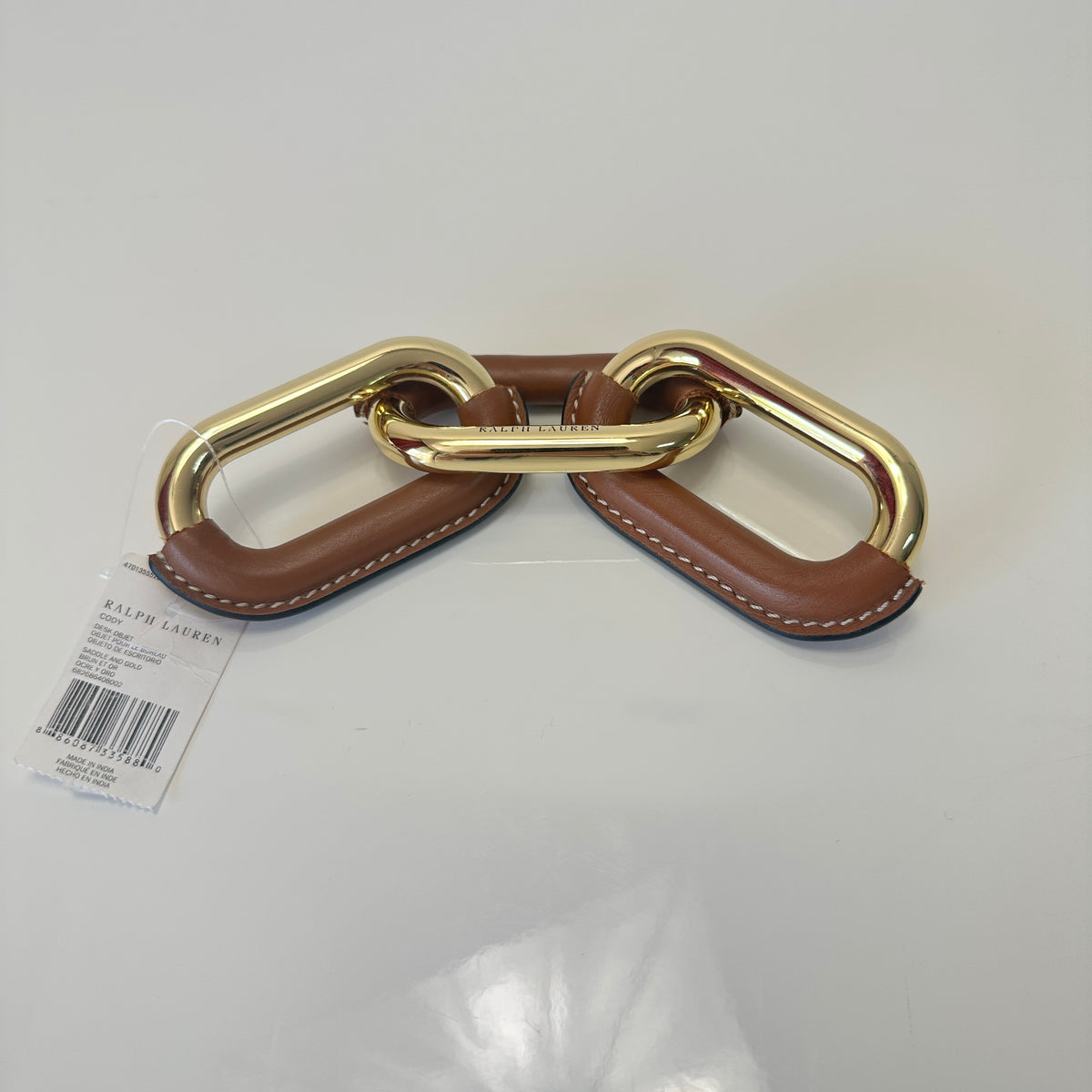 Cody Desk Object - Saddle - Gold