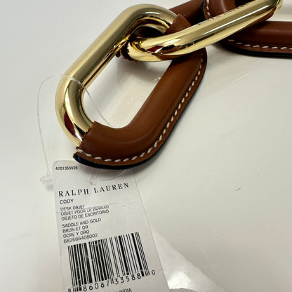 Cody Desk Object - Saddle - Gold