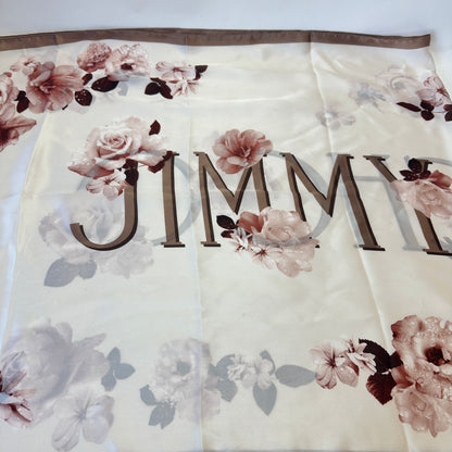 Floral Silk Scarf - Ivory