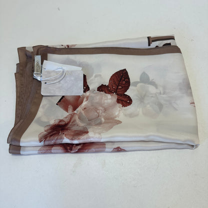 Floral Silk Scarf - Ivory