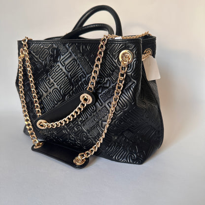 Love Moschino Embossed Logo Satchel - Black