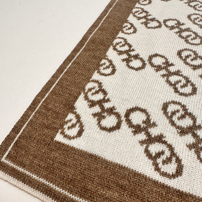 Reversible Scarf - Brown - Beige