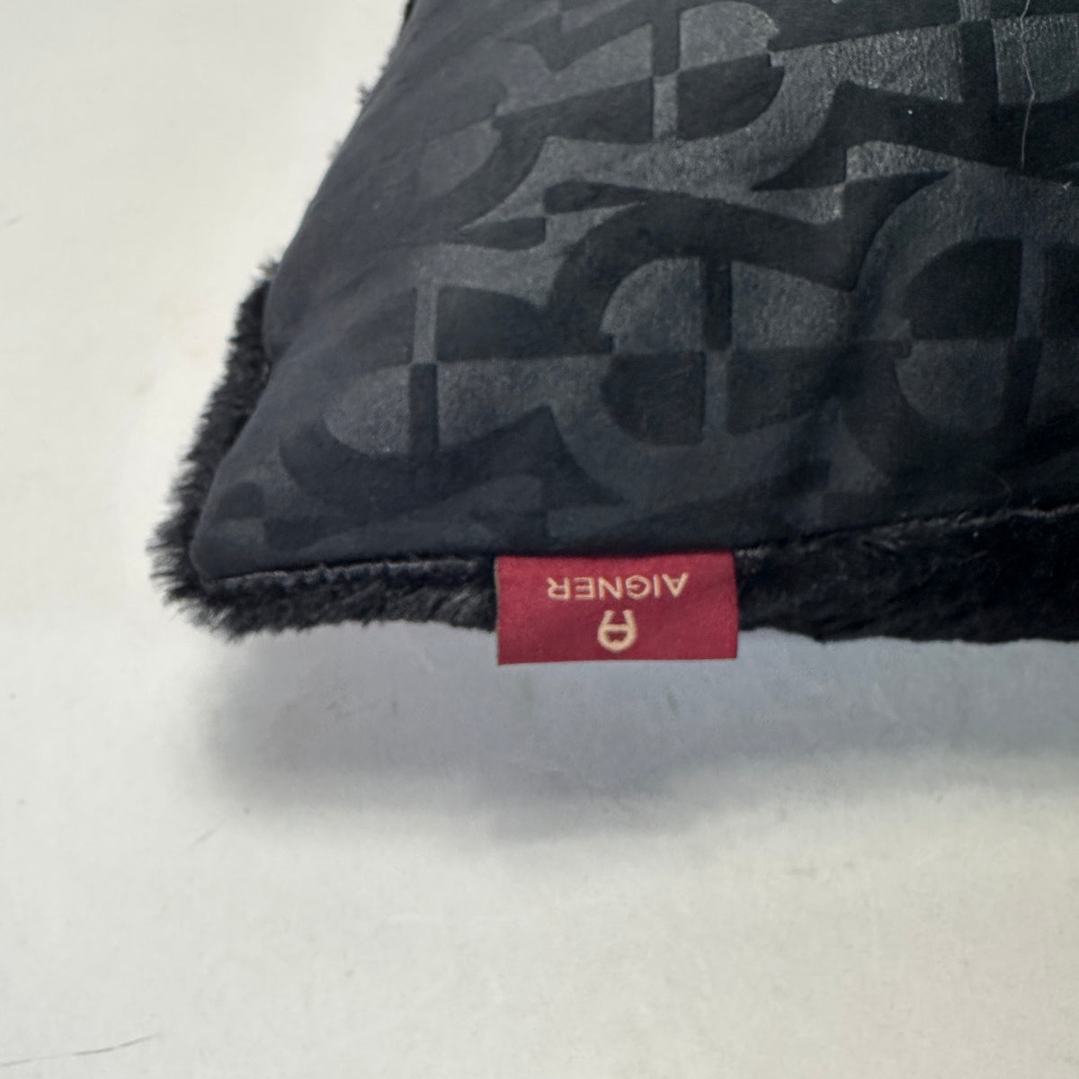 Faux Fur Cushion Cover - Black