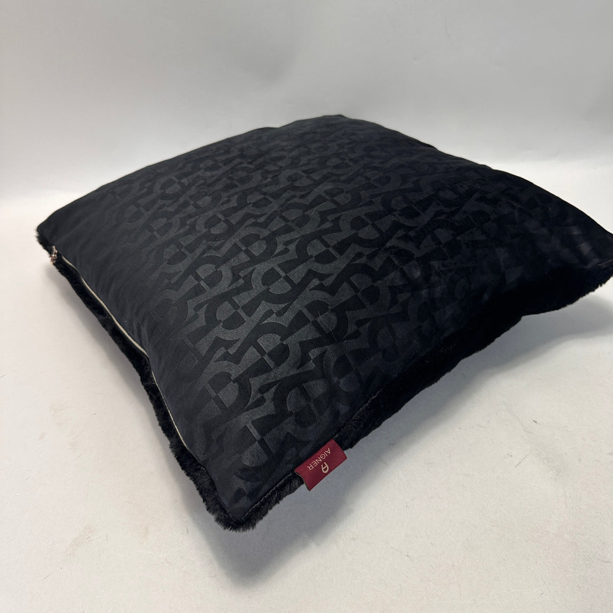 Faux Fur Cushion Cover - Black