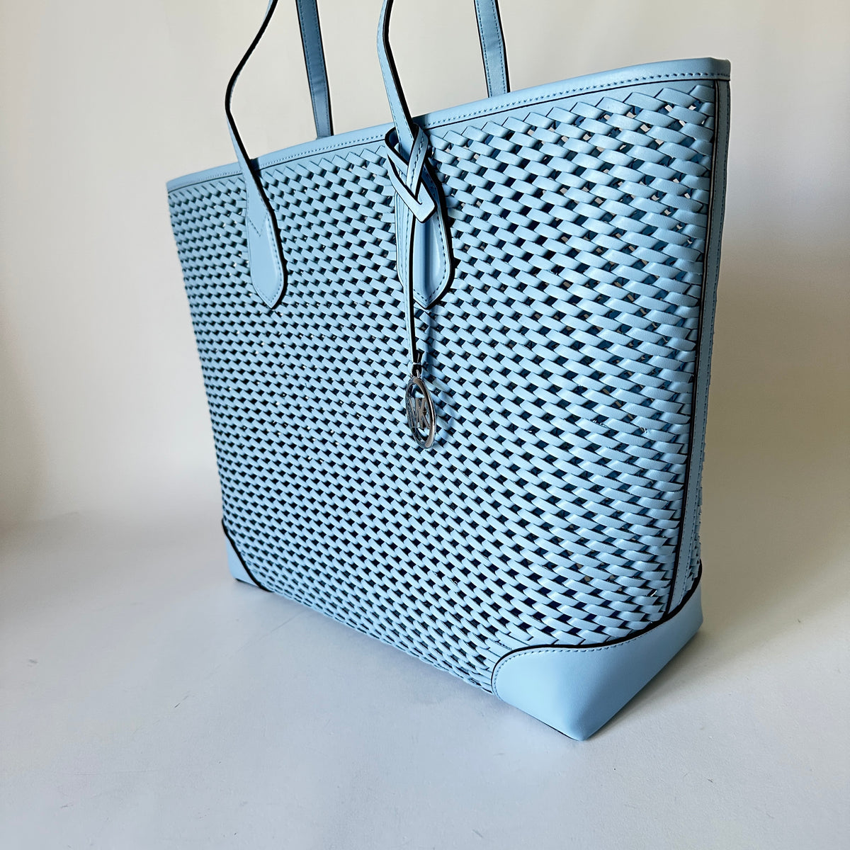 Eva Woven Large Tote - Light Sky