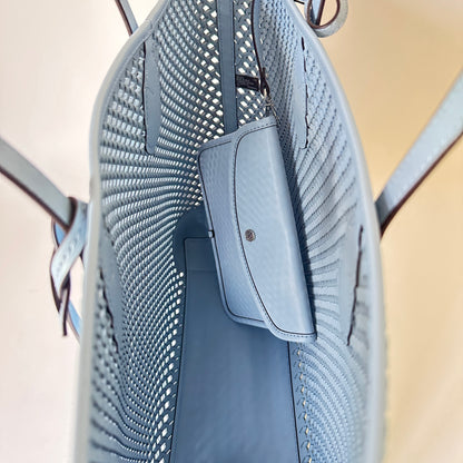 Eva Woven Large Tote - Light Sky