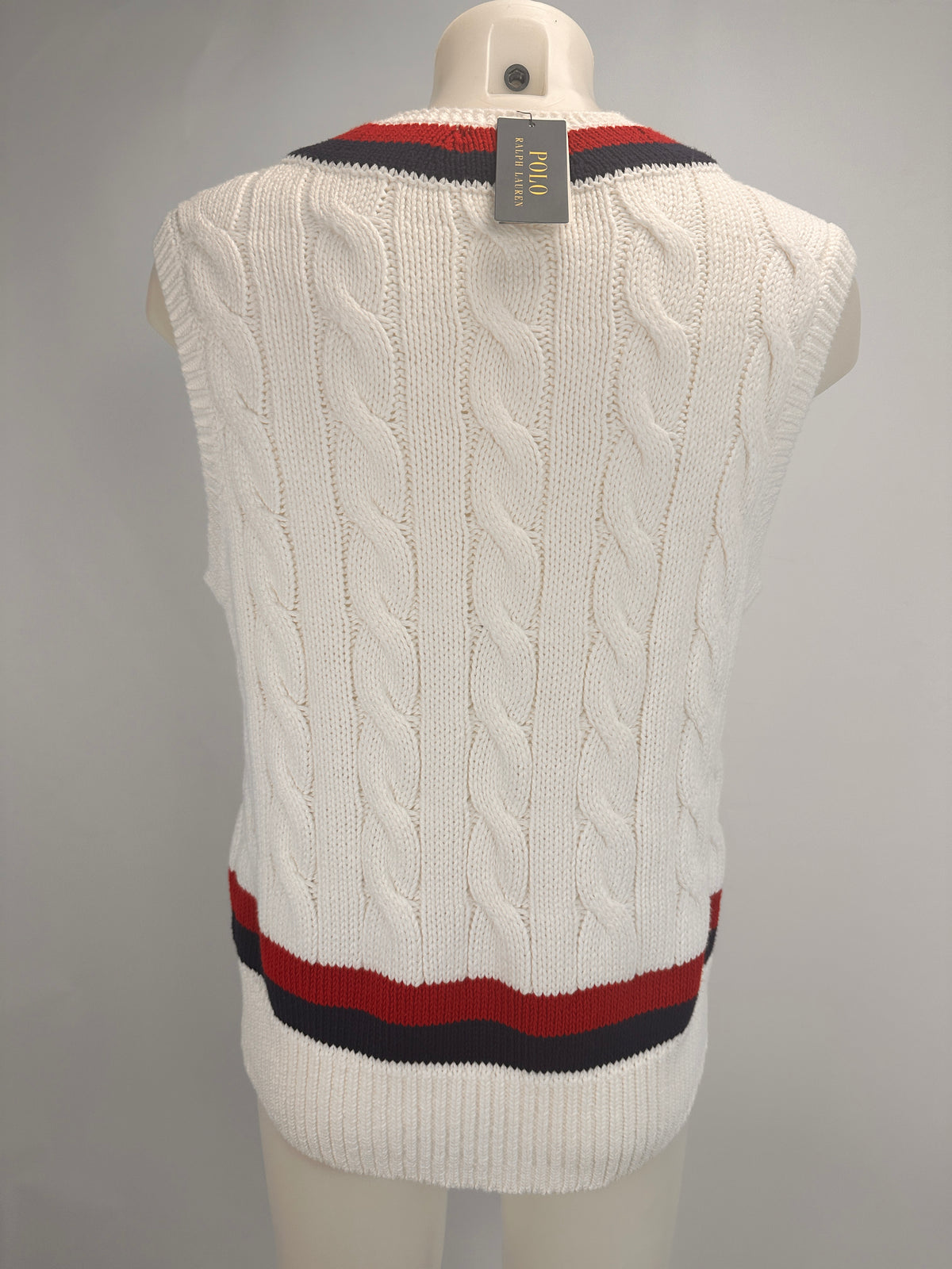 Sweater Vest - Lion Crest White - M