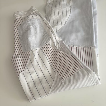 Motorcycle Poplin Pants - White - XS